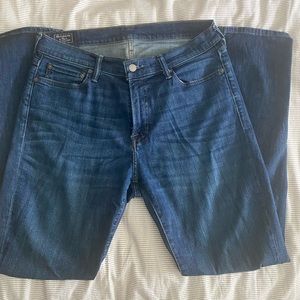 Mens Abercrombie Athletic Skinny Jeans Dark Blue